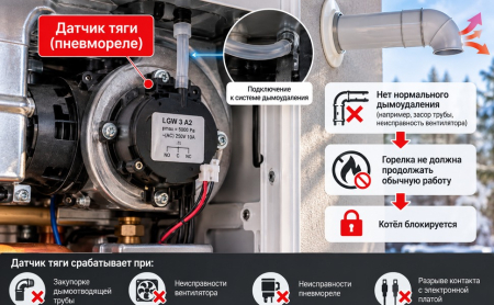 Системы защиты в газовом котле